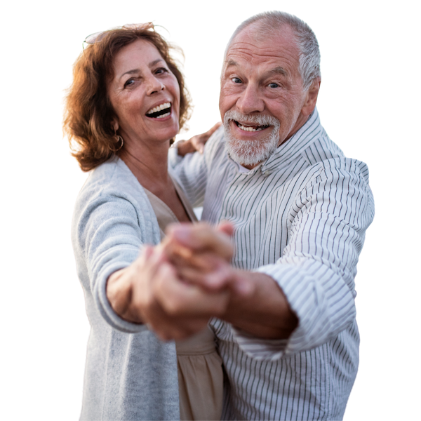 Happy Senior Couple Dancing near Covington, KY